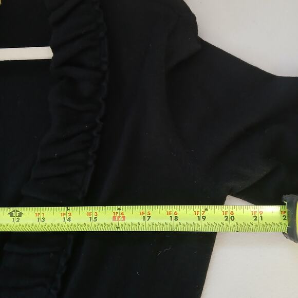 Vintage Y2K Ruffle Waterfall Cardigan Duster Size SM Boho Romantic Feminine - Picture 6 of 9